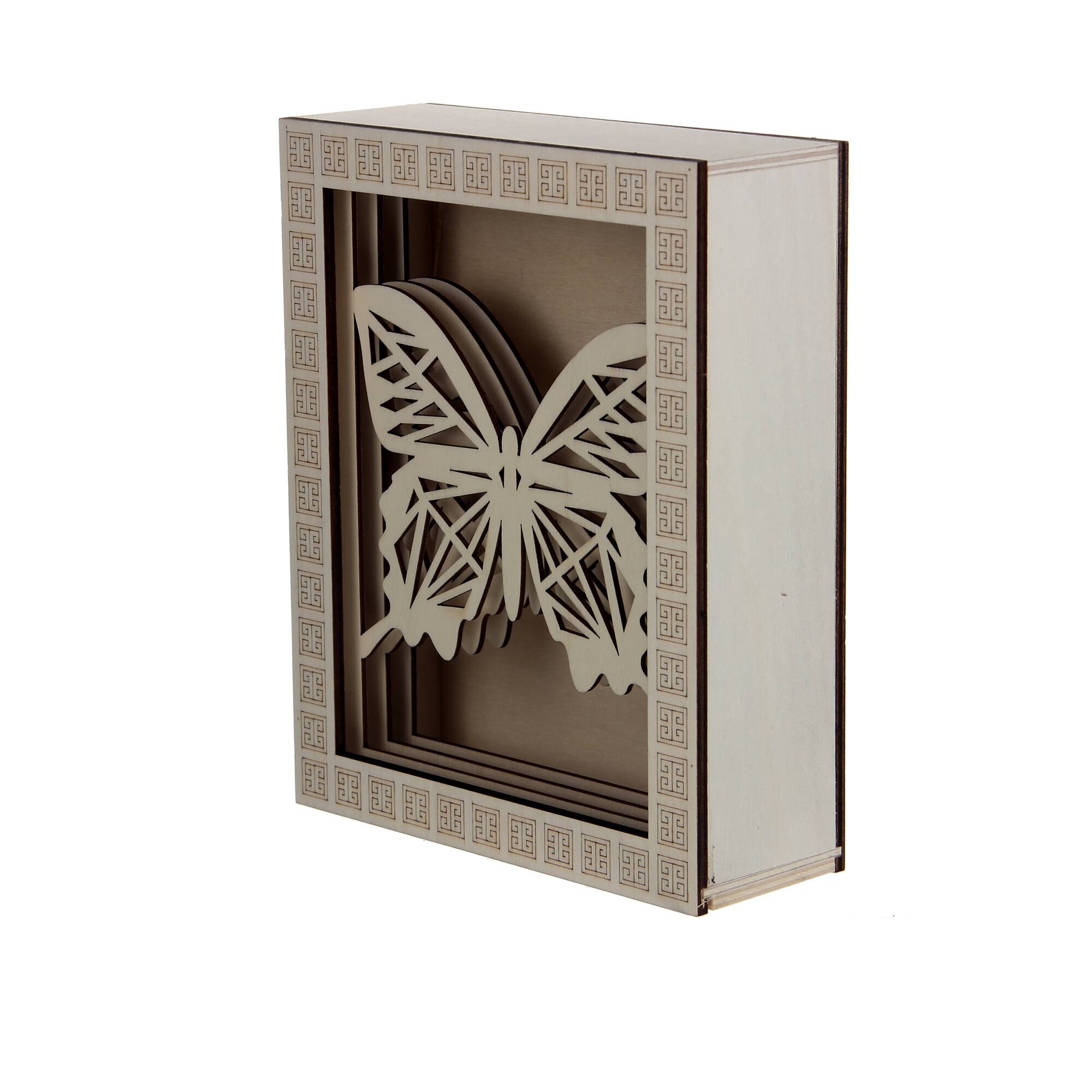 Jonathan Adler x Michaels 8.75" Geometric Butterfly DIY LED Shadow Box Décor